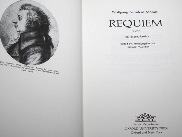 ☆レクイエムk626 ヴォルフガング・アマデウス・モーツァルト 洋書 wolfgang amadeus mozart requiem k626_画像2