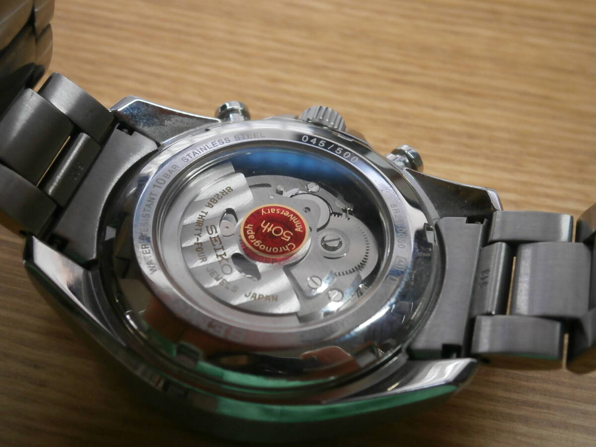 中古品 SEIKO セイコー ブライツ SDGZ005 8R28-00S0 国産クロノグラフ50周年記念限定モデル 045/500 自動巻きメンズ腕時計の画像3