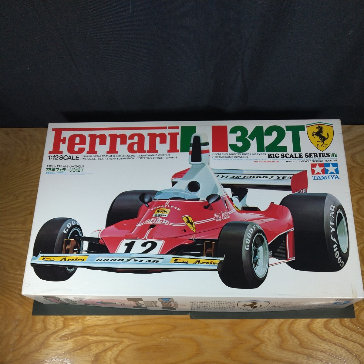 タミヤ 未組立 TAMIYA プラモデル 1/12 ビッグスケールNO.17 75年 フェラーリ 312T Ferrari 1975F-1 CHAMPION CAR_画像1
