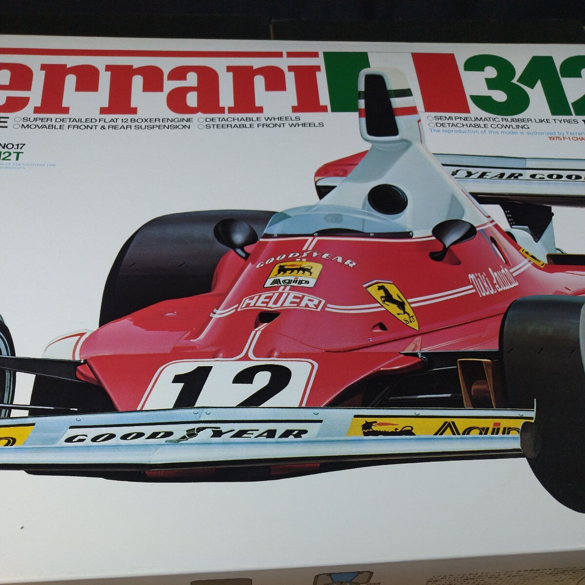 タミヤ 未組立 TAMIYA プラモデル 1/12 ビッグスケールNO.17 75年 フェラーリ 312T Ferrari 1975F-1 CHAMPION CAR_画像5