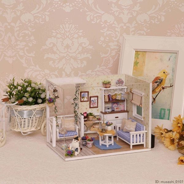 ドールハウス 和風 和室 畳の居間 日本 家具 ミニチュア DIY 手作りキット 人形 おもちゃ uz-666_画像6