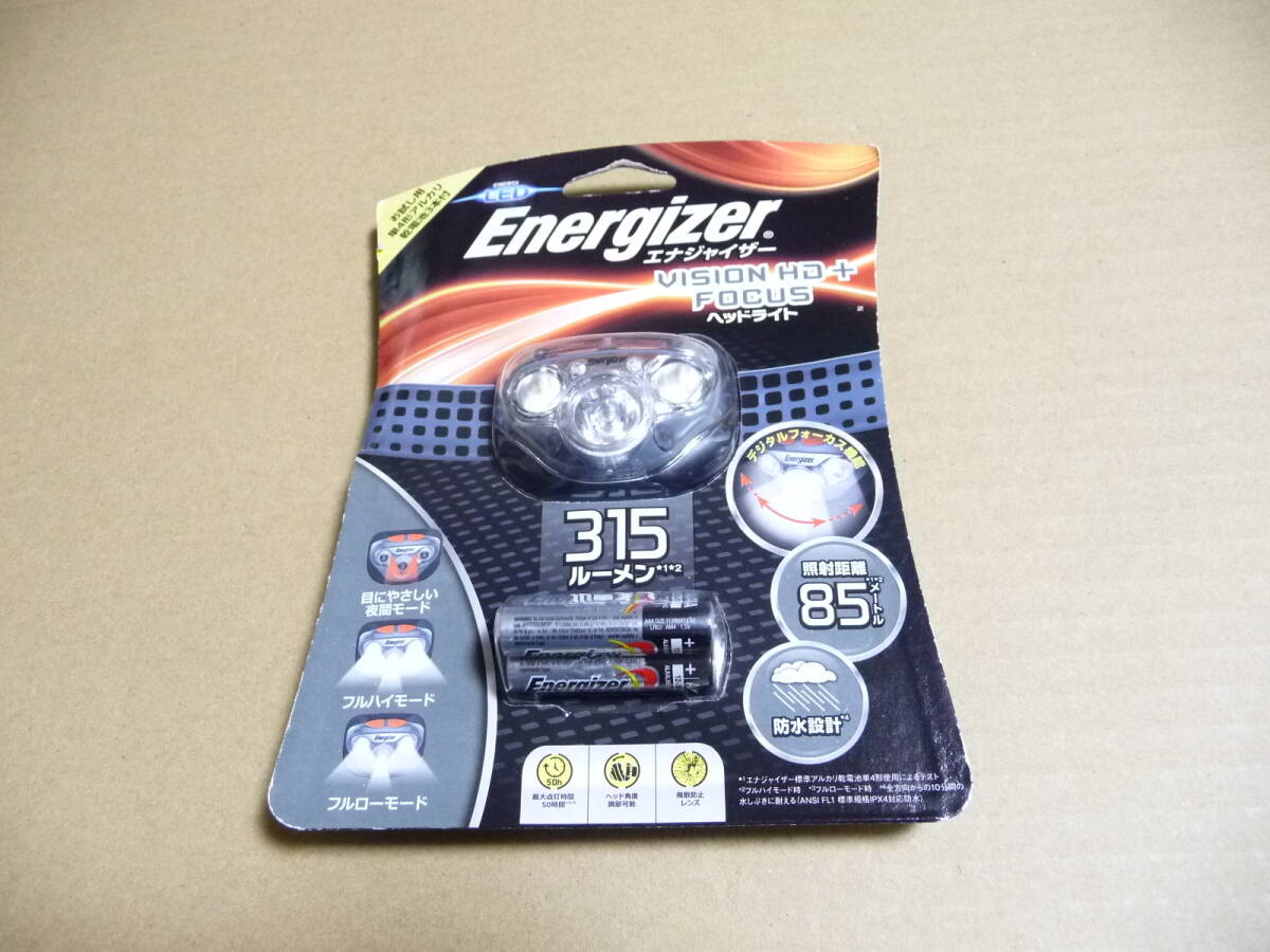 ◆新品未開封 ENERGIZER(エナジャイザー) LEDヘッドライト HDL315BK [315ルーメン/3つのライトモード/IPX4防水/フラッグシップモデル] 