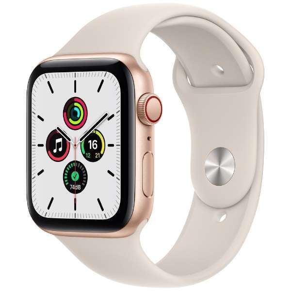 ◆新品未開封 アップル Apple Watch SE 第1世代 (GPS ＋ Cellularモデル)[MKT13J/A] - 44mmゴールドアルミケース と スポーツバンド 保証付