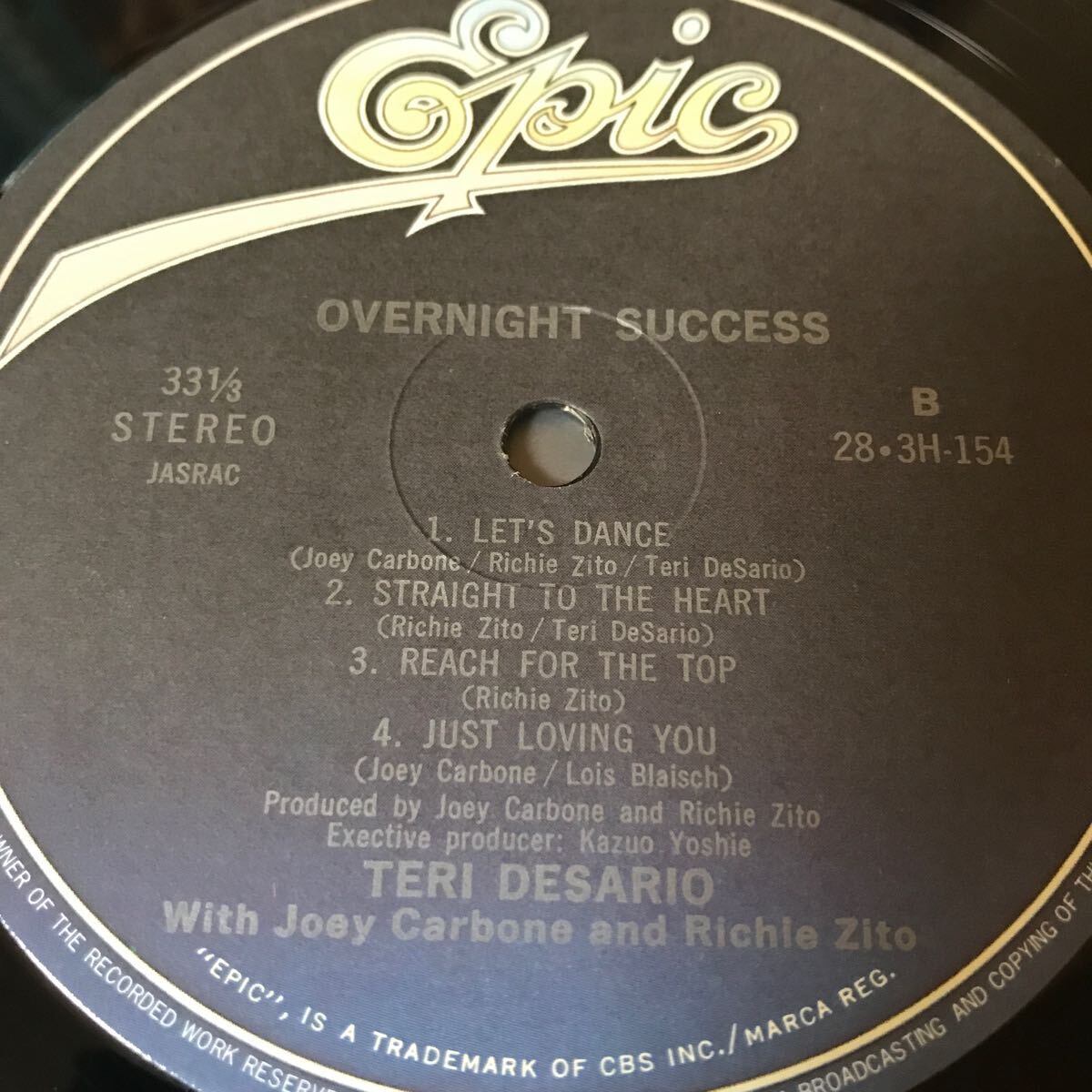 LP. TERI DESARIO WITH CARBONE & ZITO / Overnight Success テリーデサリオ_画像4