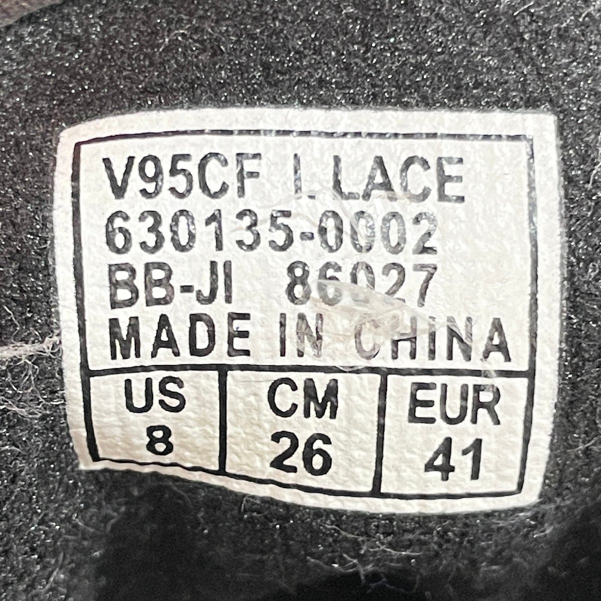 26cm VANS V95 CF I LACE 630135-0002 バンズ エラ インターレース ブラック メンズ スニーカー CI H107997_画像7