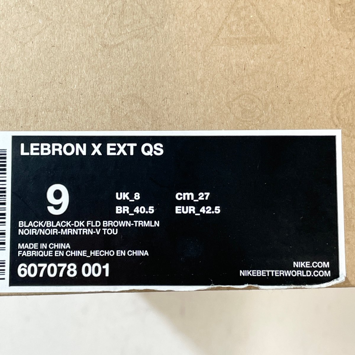 27cm NIKE LEBRON 10 EXT QS 607078-001 ナイキ レブロン 10 EXT QS ブラック メンズ スニーカー DC H107348_画像9