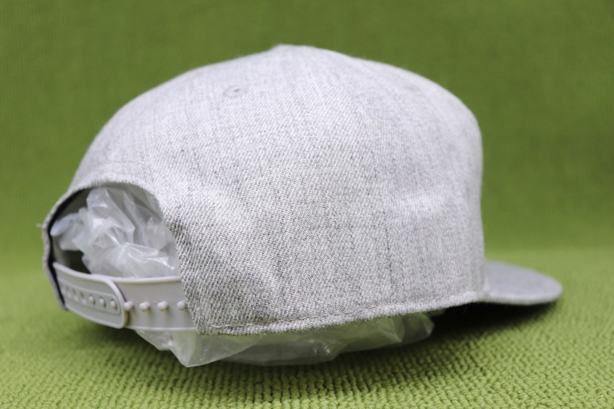新品 アブガルシア ABUGARCIA キャップ 帽子 ウール混 おでこ周り速乾素材 霜降りグレイ 灰色系 SNAPBACK フリーサイズ 管理No2Dm_画像4