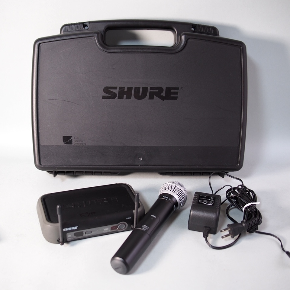 SHURE　ワイヤレスシステム　PGX24/SM58　PGX4　ボーカルマイク　キャリングケース付き　　 53番_画像1