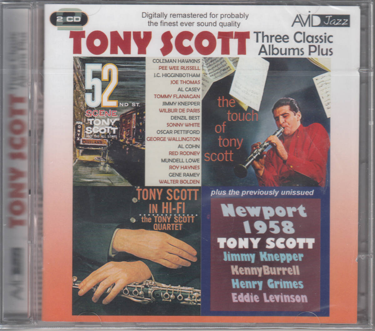◆新品・送料無料◆トニー・スコット/3 CLASSIC ALBUMS/52nd ST. SCENE、TONY SCOTT IN Hi-Fi、THE TOUCH OF TONY SCOTT 2枚組Import v9085_画像1