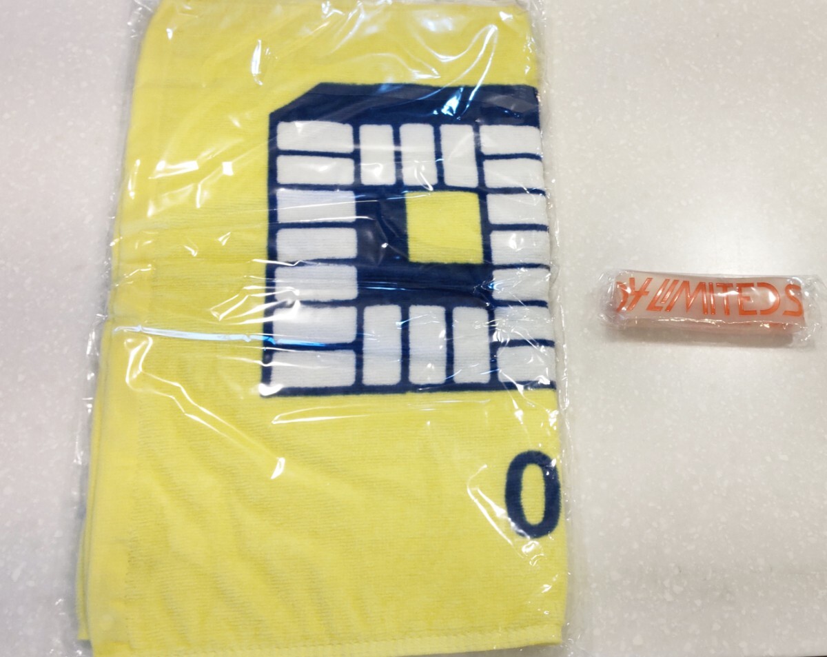 ▽04 Limited Sazabys　フォーリミ　タオル(黄色)＆ラババン２点セット　Block Towel　＆　Clear Rubber Band▽