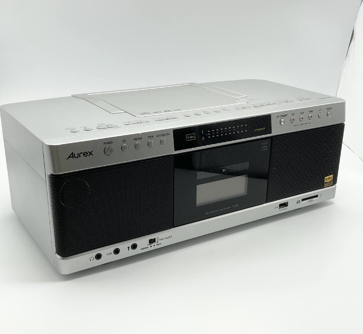 東芝 ハイレゾ CDラジカセ SD/USB/CD-RW対応 Aurex TY-AK1(N) サテンゴールド_画像2