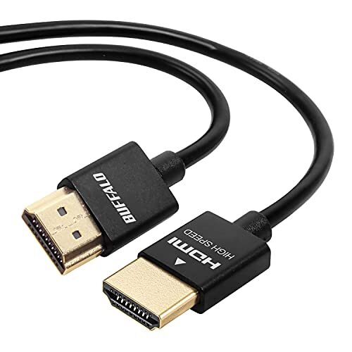 バッファロー HDMI スリム ケーブル 1m ARC 対応 4K × 2K 対応 【 HIGH SPEED with Ethernet 認証品 】_画像1