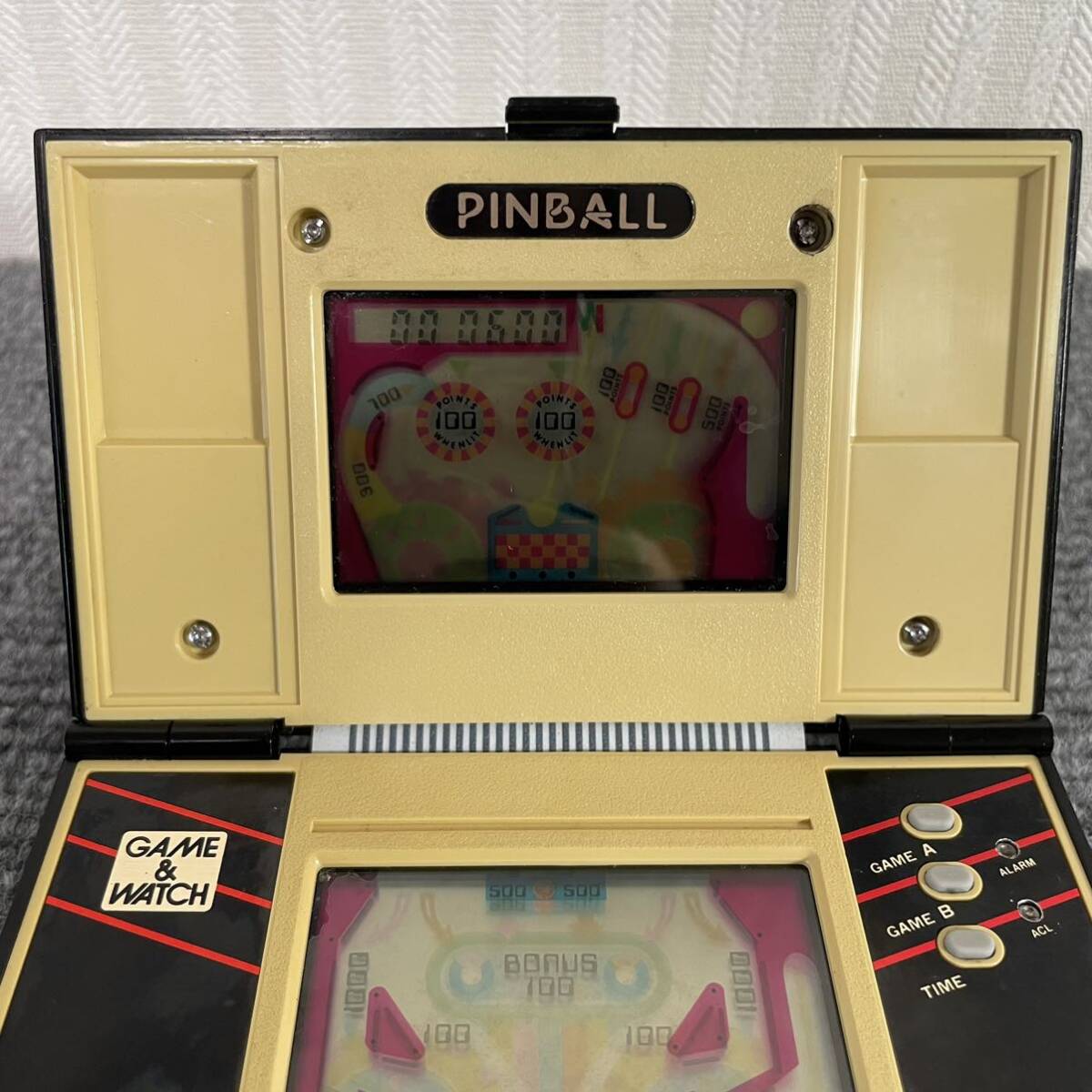 [ beautiful goods ] nintendo Game & Watch pin ball PB-59 that time thing operation verification settled 