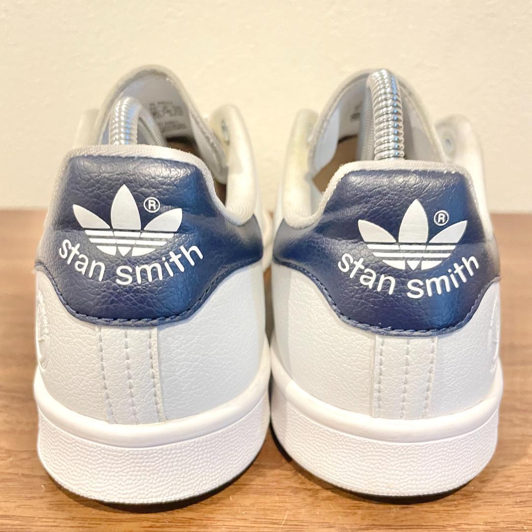 adidas STAN SMITH VEGAN アディダス スタンスミス ホワイト ネイビー レディース ローカットスニーカー FU9611 カジュアル 24cm の画像4