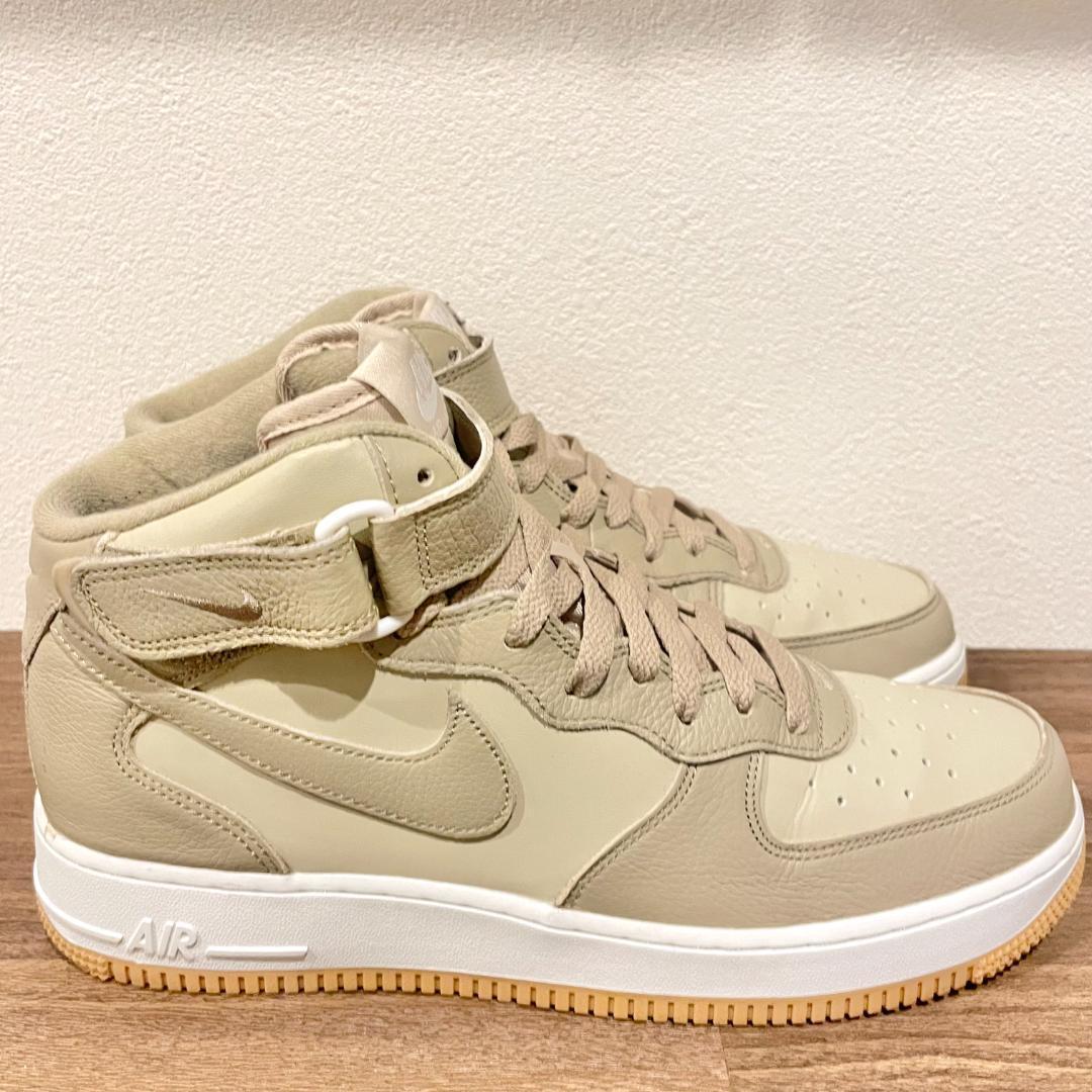 NIKE AIR FORCE 1 MID 07 LX ナイキ エア フォース ワン ミッド ベージュ DV7585-200 メンズ ハイカットスニーカー 27.5cm 美品_画像3