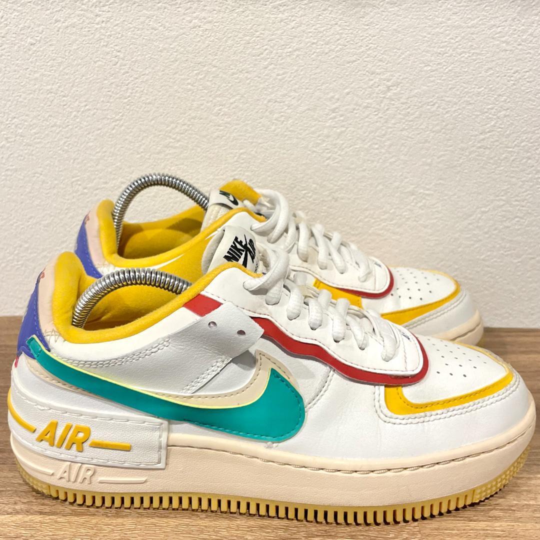 NIKE WMNS AIR FORCE 1 SHADOW ナイキ エア フォース ワン シャドウ マルチカラー CI0919-118 ローカットスニーカー 24cm レディース_画像3