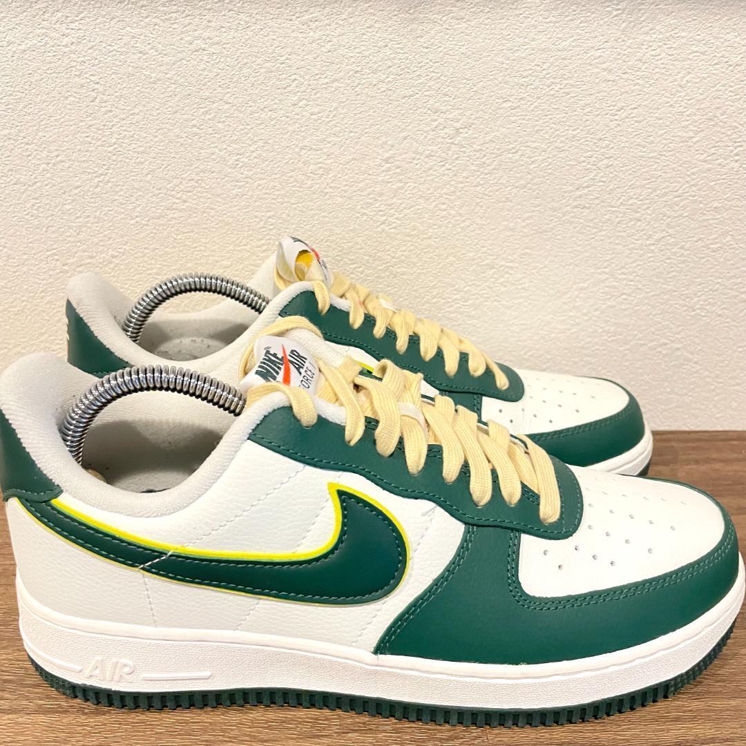 NIKE AIR FORCE 1 07 LV8 SAIL NOBLE GREEN ナイキ エア フォース ワン メンズ ホワイトグリーン FD0341-133 美品 26cm _画像3