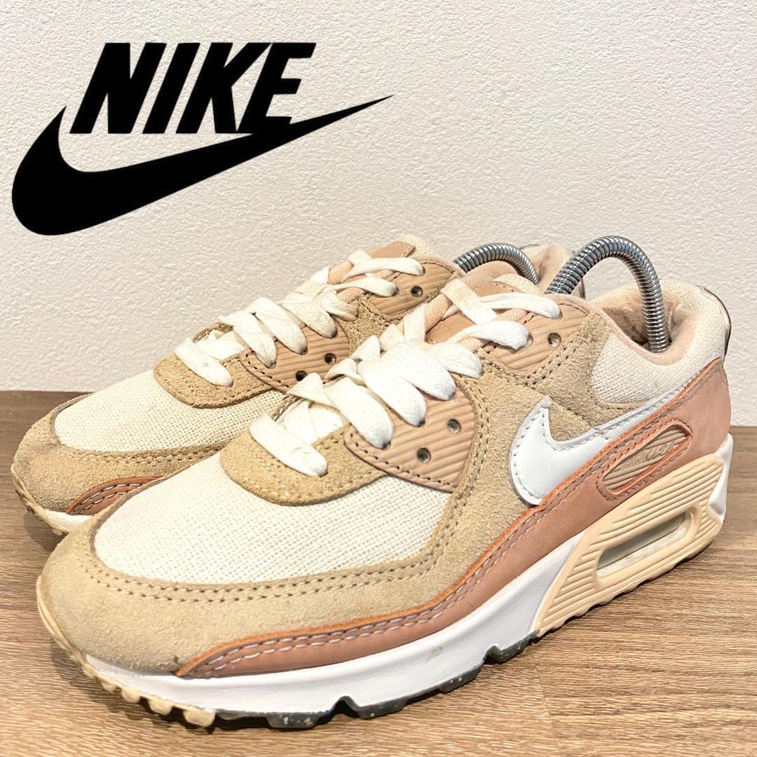 NIKE WMNS AIR MAX 90 "TERRA VACHETTA TAN ナイキ エア マックス 90 ベージュ コルク CW6209-212 レディース ローカット 24.5cm_画像1