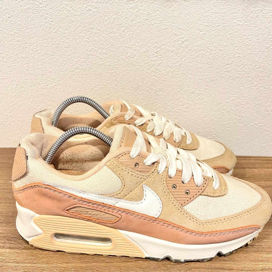 NIKE WMNS AIR MAX 90 "TERRA VACHETTA TAN ナイキ エア マックス 90 ベージュ コルク CW6209-212 レディース ローカット 24.5cm_画像3