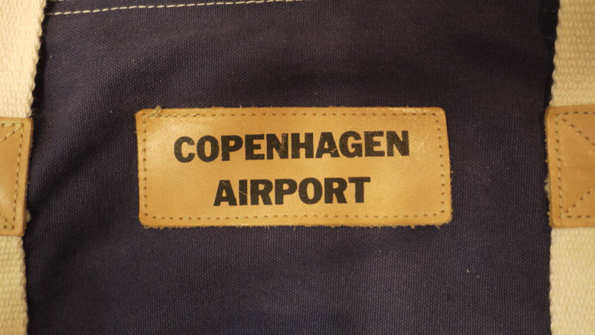 【送料無料】USED Copenhagen Airport ボストンバッグ　ネイビー_画像3