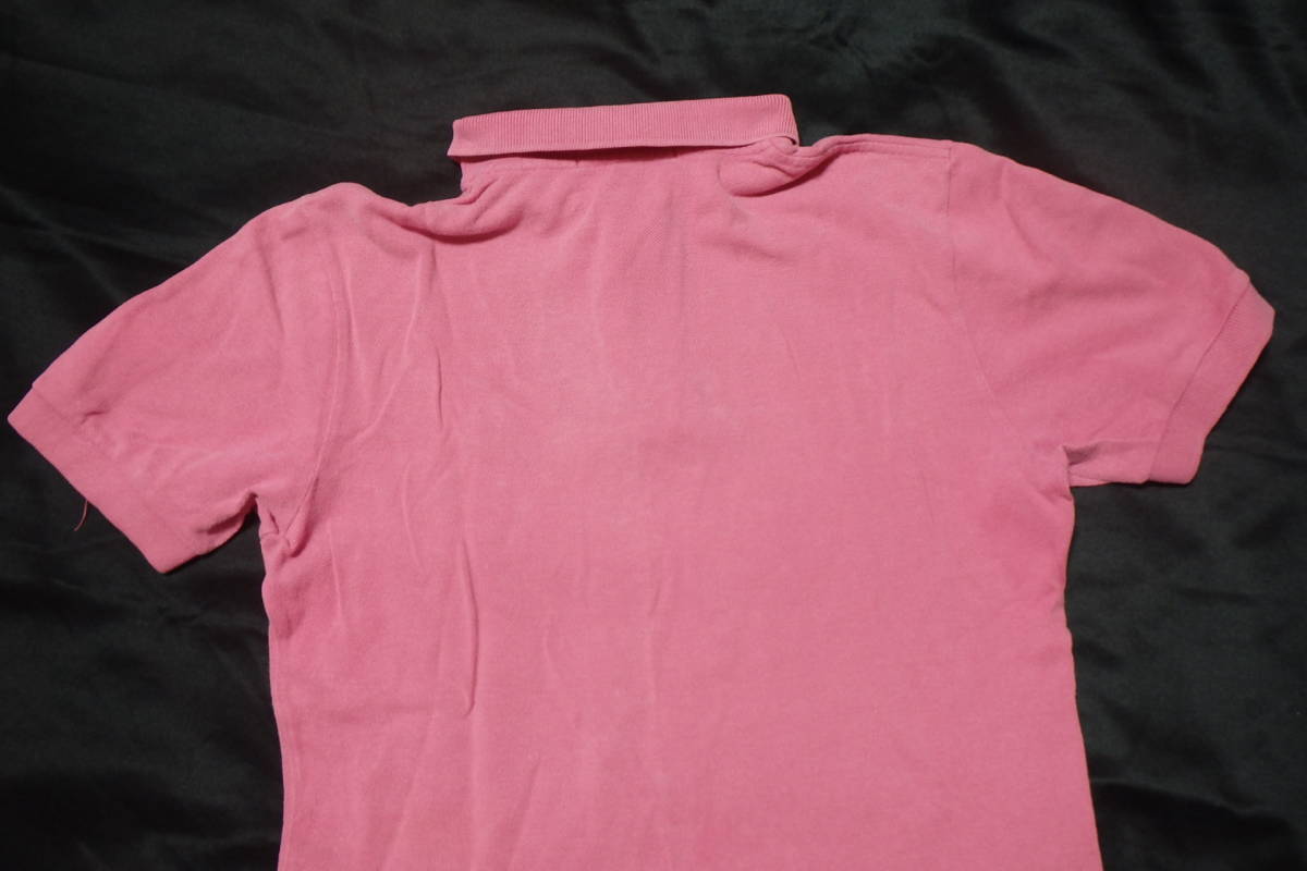 古着■■Ralph Lauren ■■（ラルフローレン）ポロシャツ 半袖　ピンク　桃色　綿100％　L_画像5