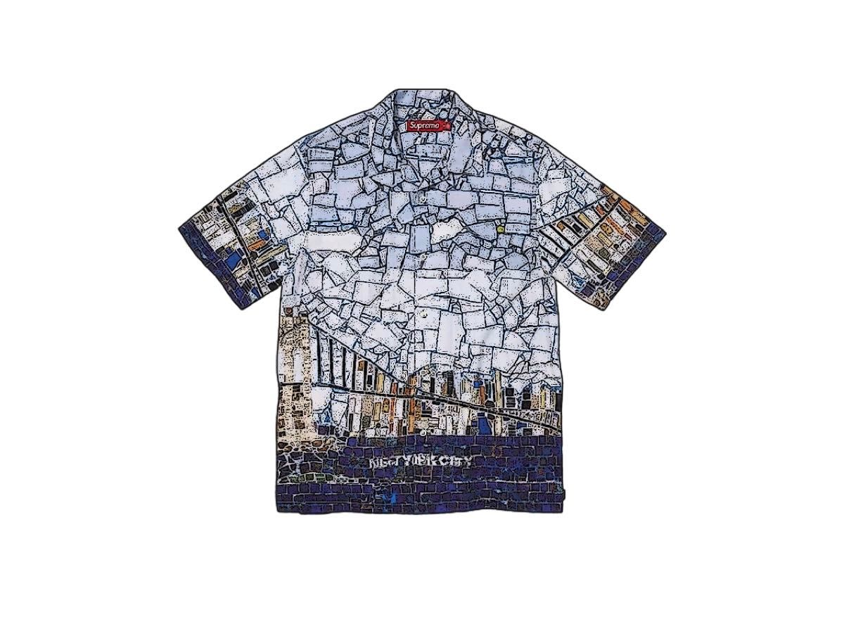 Supreme Mosaic S/S Shirt シュプリーム　Mサイズ　モザイク レーヨン シャツ  