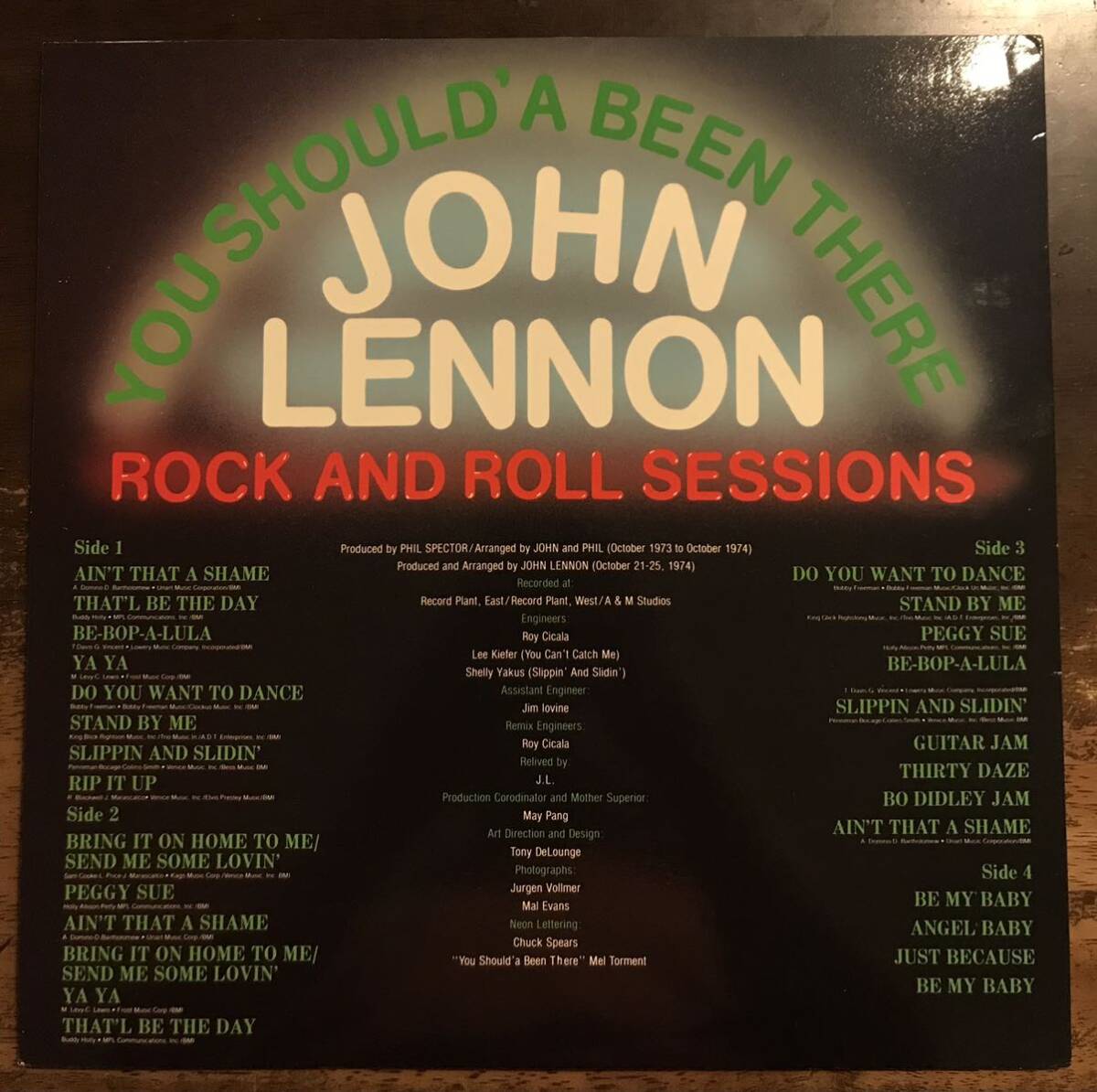 ■JOHN LENNON ■ジョン・レノン ■Rock And Roll Sessions / 2LP / “Rock And Roll” Album Studio Outtakes & Sessions 1974 / Phil Spe_画像2