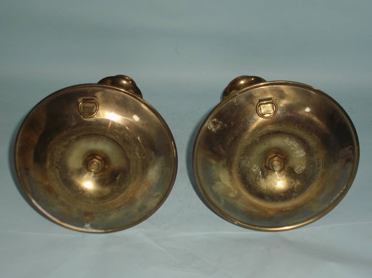  Britain Vintage boat . sea pair Gin bar candle stand holder . pcs brass brass antique 2 ps 1 set 
