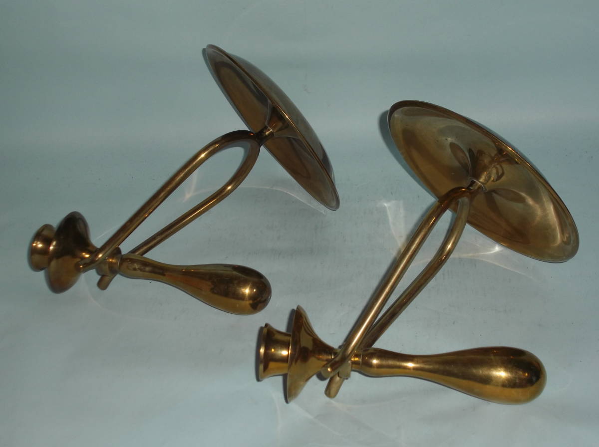  Britain Vintage boat . sea pair Gin bar candle stand holder . pcs brass brass antique 2 ps 1 set 