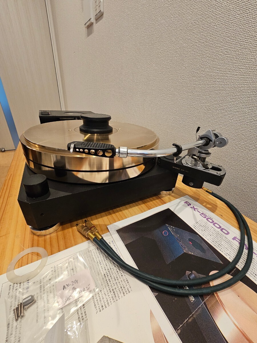 Micro micro RX-5000 turntable record player audio SME 3009/Series II Improved tone arm 