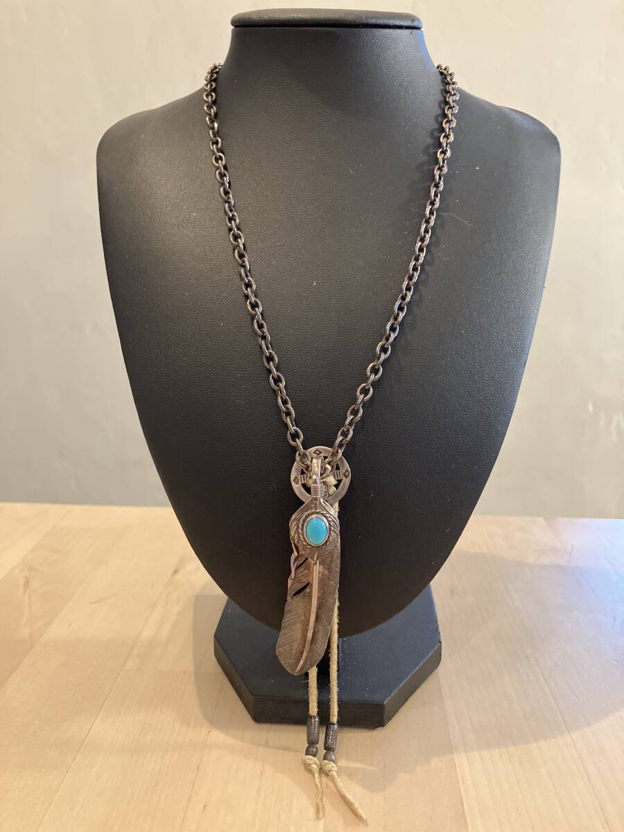 ゴローズ上銀銀縄ターコイズ特大フェザー(右向き)セットUSED品 ゴローズ上銀銀縄ターコイズ特大フェザー(右向き)セットUSED品