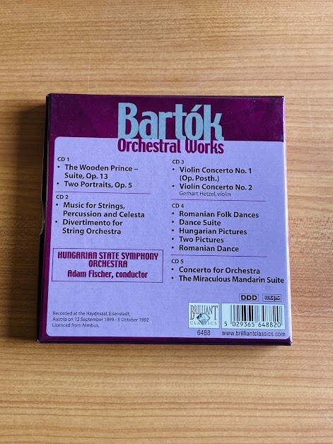 【DC312】CD バルトーク Bartok：管弦楽作品集 Orchestral Works A.フィッシャー/ハンガリー国立響 （輸入CD-BOX 5枚組）_画像3