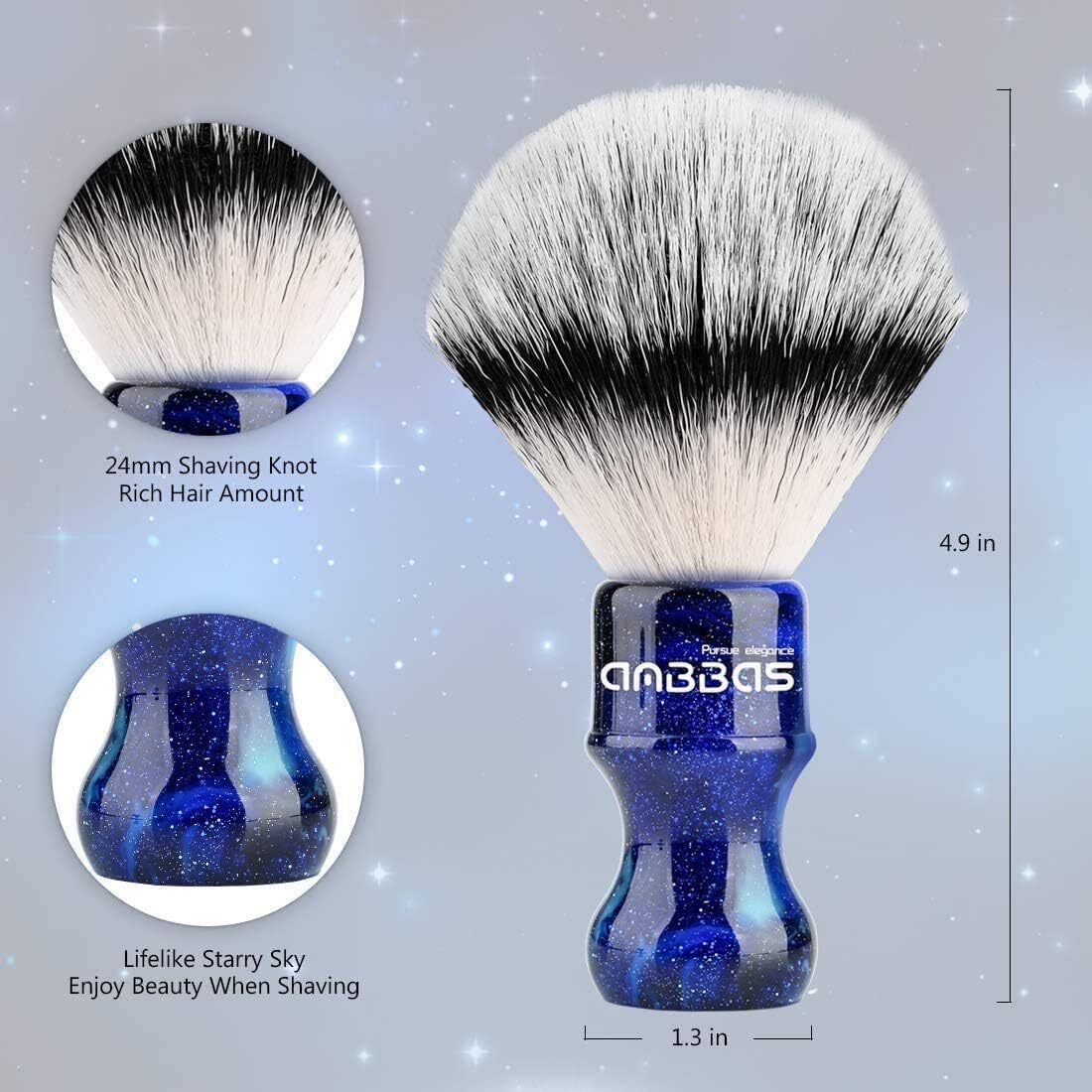  silk as with soft wool . foam establish shaving brush blue ... face-washing brush also durability . height . long-lasting is good design .. . repairs goods 