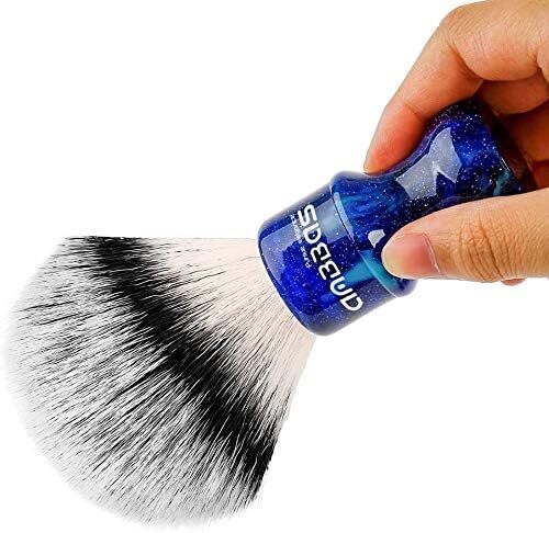  silk as with soft wool . foam establish shaving brush blue ... face-washing brush also durability . height . long-lasting is good design .. . repairs goods 