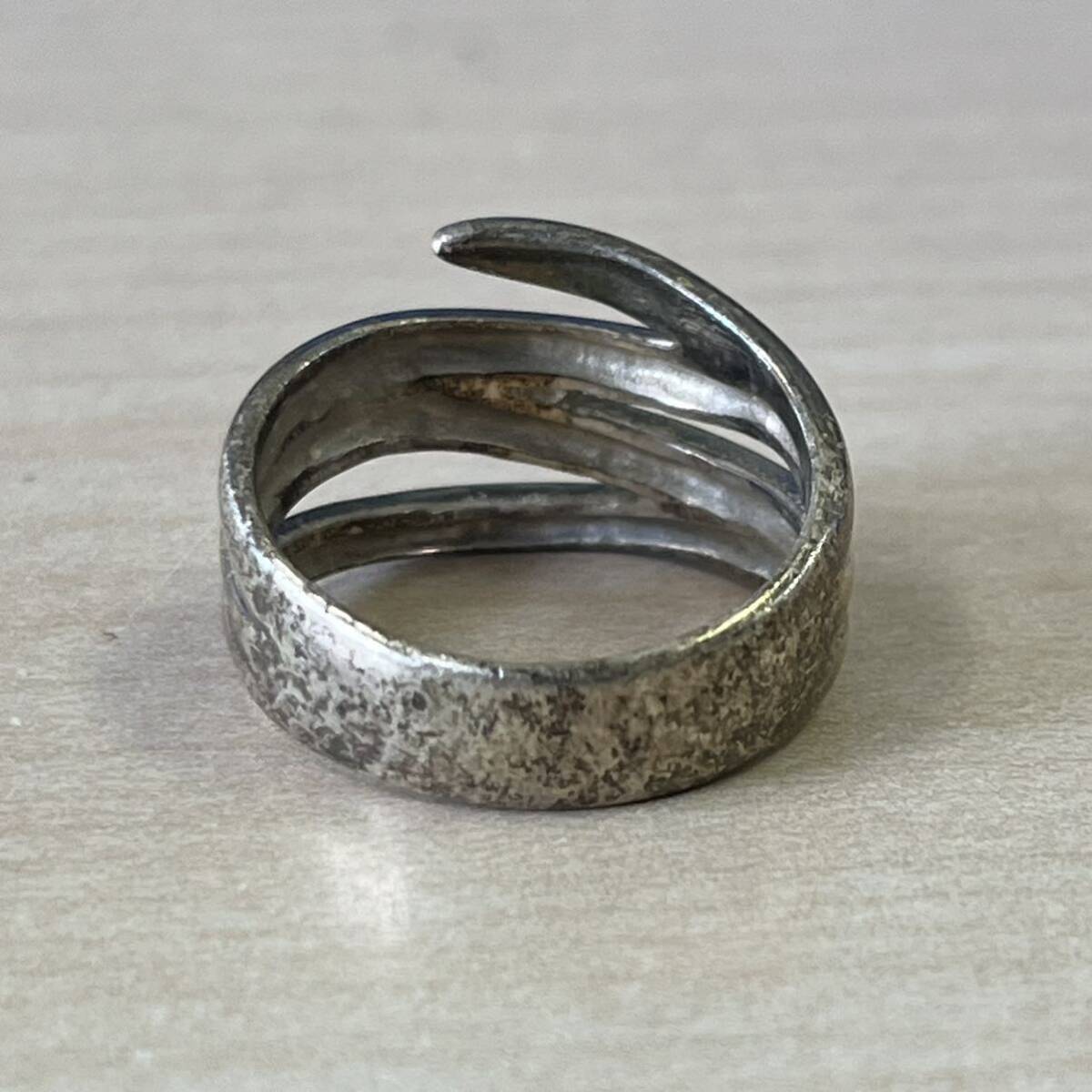 【T0516②】925刻印 シルバー SILVER silver リング 指輪 アクセサリー 約5.8g_画像3