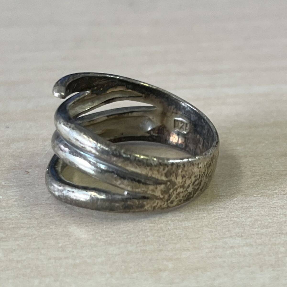 【T0516②】925刻印 シルバー SILVER silver リング 指輪 アクセサリー 約5.8g_画像4
