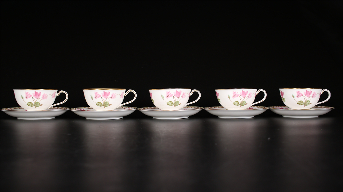 CF299 Noritake 【ノリタケ】 カップ＆ソーサー プレート 5組 15点セット／美品！ｚ_画像5