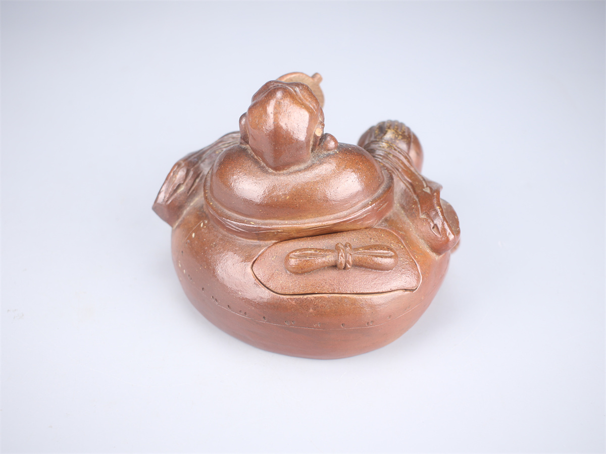 CF281 [ peach mountain era ] old Bizen cloth sack censer | judgment box attaching beautiful goods G!h