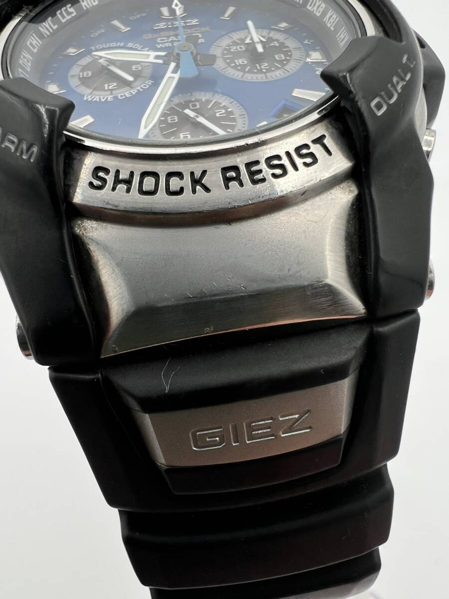 現状品 稼働 CASIO カシオ G-SHOCK ジーショック GIEZ ジーズ 腕時計 GS-1000J 電波ソーラー タフソーラー ブラック ブルー_画像7