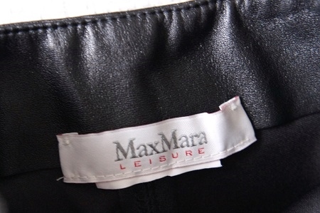 MAXMARA/ Max Mara / длинный eko кожа / springs длинная юбка /BK