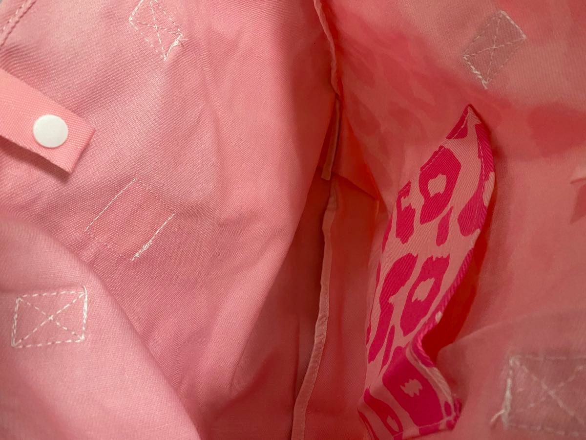 トートバッグ　マザーズバック　キャンパスバック　鞄　レオパード　ヒョウ柄　ピンク