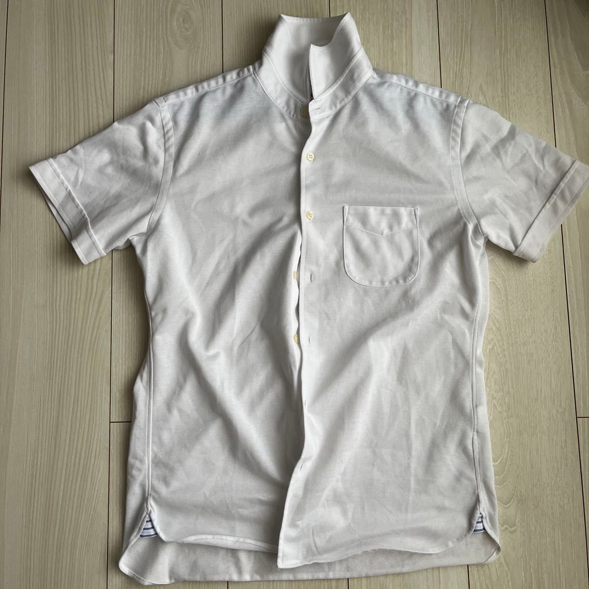 NOLLEY'S ノーリーズ ポロシャツ 半袖 ボタンダウンシャツ Mサイズ カノコ 鹿子 ホワイト