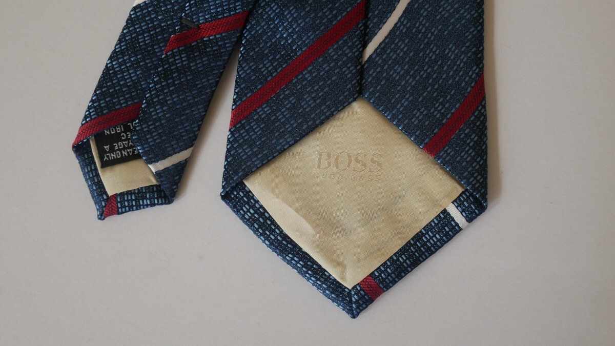  unused . close [HUGO BOSS Hugo Boss ]USED brand necktie /m54-GG3-26-30-2