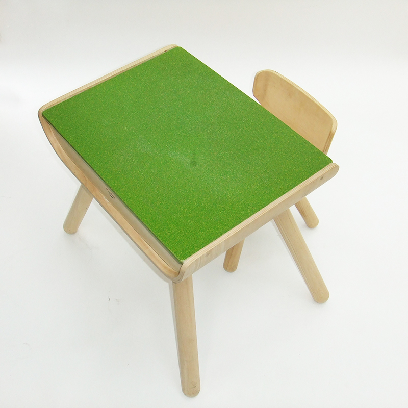 プラントイ PLAN TOYS 幼児用テーブル椅子セット グリーン_画像9