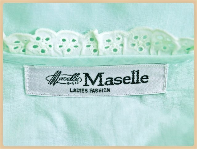 CA7-161＃/NBF♪Maselle/マーゼル♪超グラマーサイズ♪やさしい肌触りで涼しげ♪レトロ/ネグリジェ※一番安価で送料はゆうパケット250円_画像5