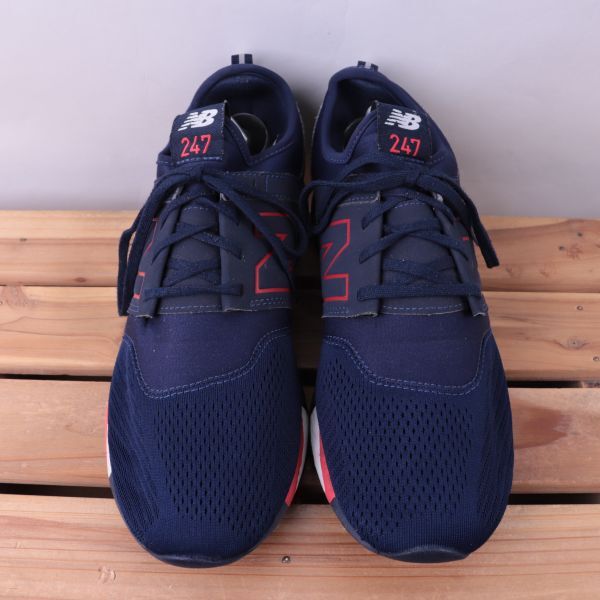 z2373[247] New balance US9 27.0cm/ темно-синий темно-синий красный красный newbalance мужской спортивные туфли б/у 