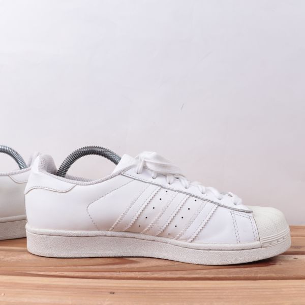 z2566 アディダス スーパースター US7 1/2 25.5cm/白 ホワイト adidas SUPERSTAR メンズ スニーカー 中古_画像5