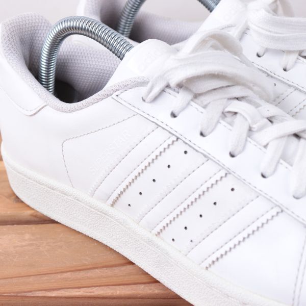 z2566 アディダス スーパースター US7 1/2 25.5cm/白 ホワイト adidas SUPERSTAR メンズ スニーカー 中古_画像6