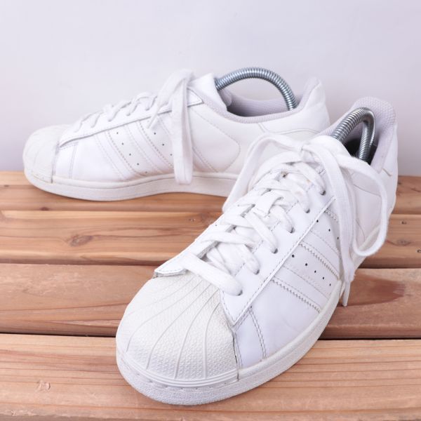 z2566 アディダス スーパースター US7 1/2 25.5cm/白 ホワイト adidas SUPERSTAR メンズ スニーカー 中古_画像1