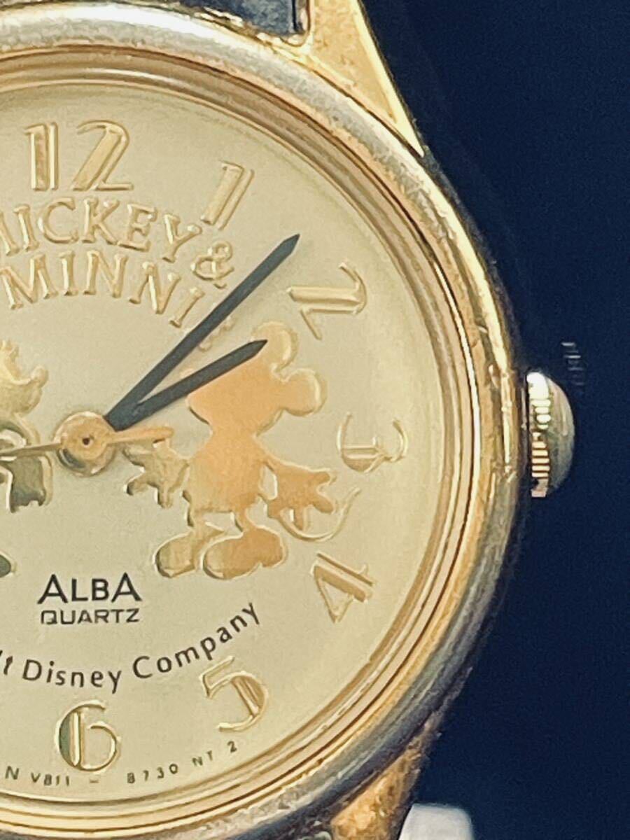 中古レディース腕時計 SEIKO ALBA 【MICKEY & MINNI】 セイコー アルバ V811-1890ヴィンテージ クォーツ (4.24)_画像5